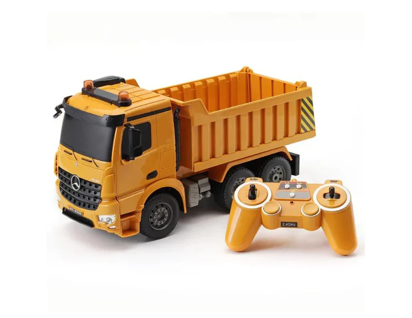 Double E E525-003 Remote Control Benz Dump Truck Toy 8 Channel 2.4Ghz Electric Dumping Construction Car Vehicles