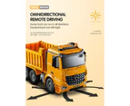 Double E E525-003 Remote Control Benz Dump Truck Toy 8 Channel 2.4Ghz Electric Dumping Construction Car Vehicles