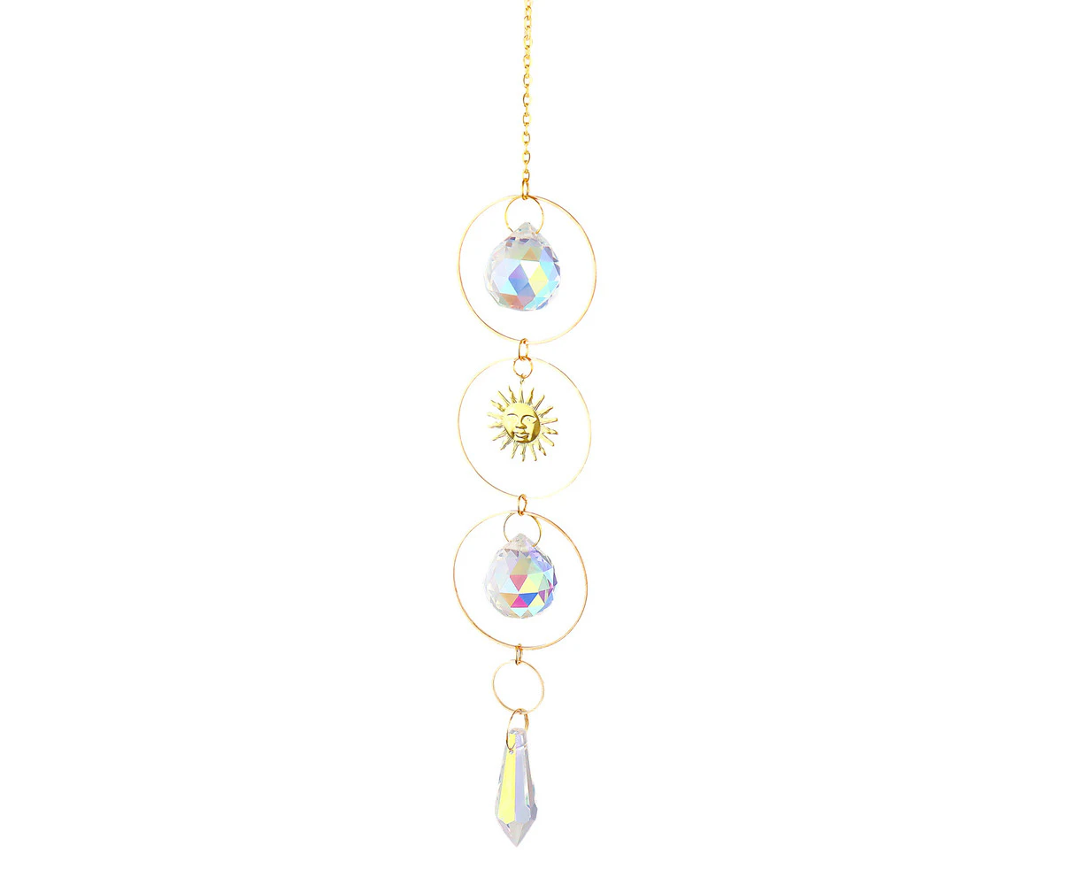 Crystal Suncatcher,  Hanging Rainbow Maker Crystal Prism Sunshade,Window Car Home Décor Fairy Gift