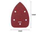 84 Pack 5 Hole Hook-and-Loop Abrasive Triangles 40/60/80/120/180/240/320 Sanding Triangle for Sanding and Polishing JSKEE