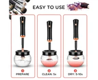 Makeup Brush Cleaner Dryer,Makeup Brush Cleaner Machine with 8 Rubber Collars,Wash and Dry in Seconds,Deep Cosmetic Brush Spinner