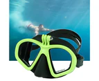 Fulllucky Diving Goggles High Clarity High-Toughness Ergonomic Design Good Sealing Non-slip Protective Unisex Adult Youth Swim Goggles -Green-One Size