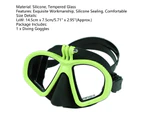 Fulllucky Diving Goggles High Clarity High-Toughness Ergonomic Design Good Sealing Non-slip Protective Unisex Adult Youth Swim Goggles -Green-One Size