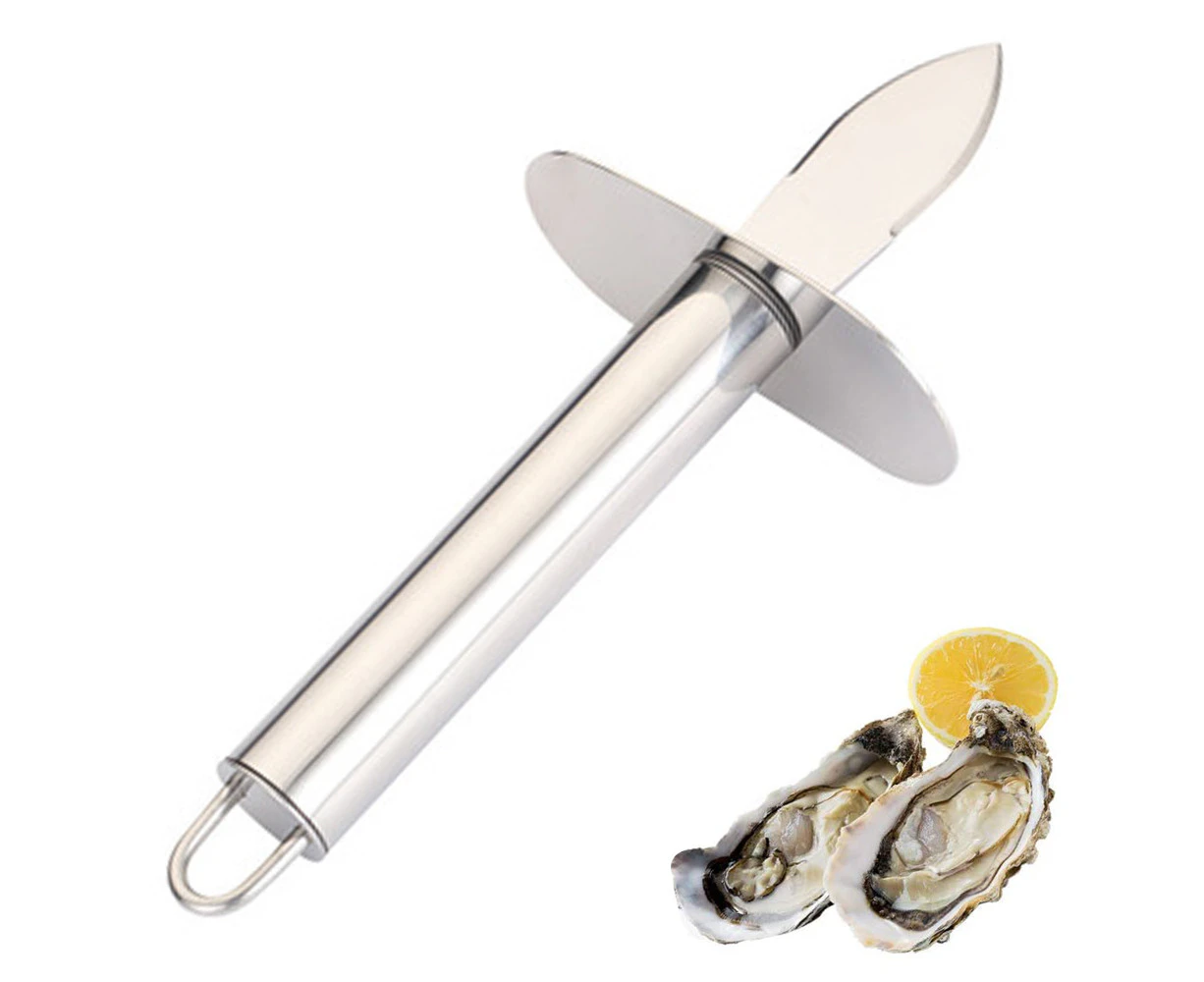 Oyster crusher, a high quality oyster knife with a round handle for preparing mussels and other seafood