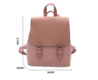 Stylish Small Backpack Bag For Women Synthetic Leather Mini Bookbag Purse With Multiple Pockets,Pink