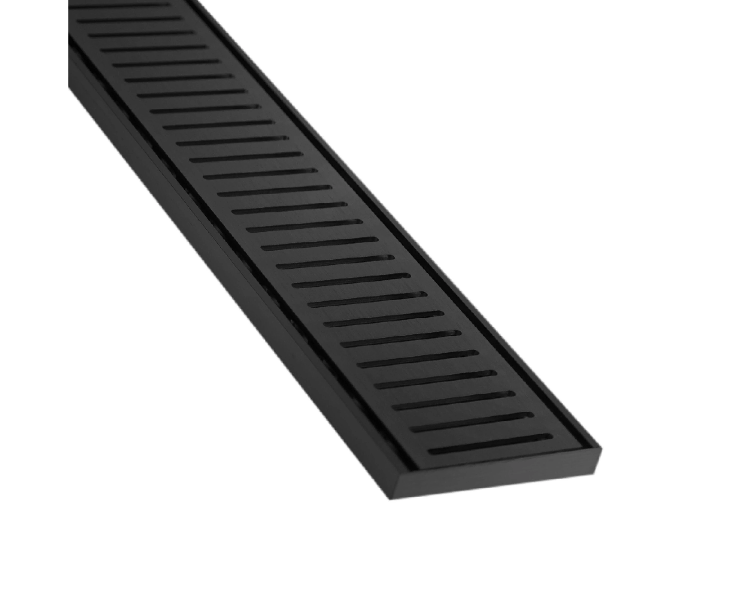 1800mm Lauxes Midnight Shower Grate Drain Floor Waste Aluminium Next Generation 14 Size cuttable Black