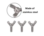 Set of 5 M3 304 Stainless Steel Butterfly Screws for Machinery Equipment