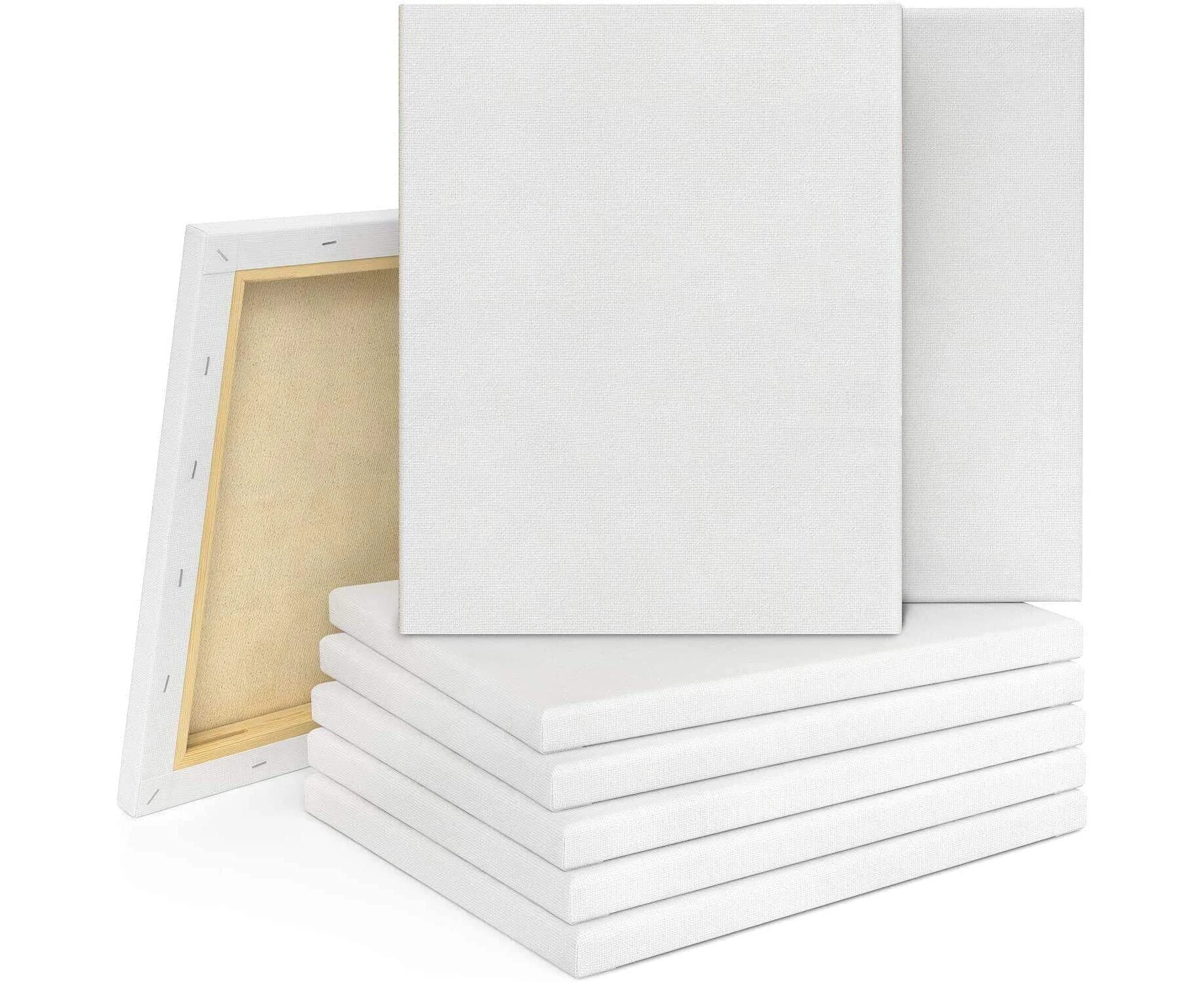 Artist Blank Stretched Canvas Canvases Art Large White Wood Range Oil Acrylic 5pcs 50*70cm