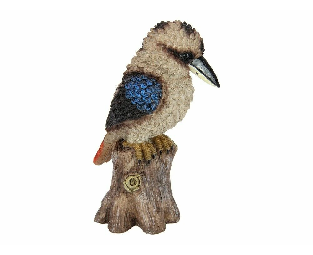 18cm Kookaburra on Branch Ornament Figurine Statue Garden Sculpture Bird Gift