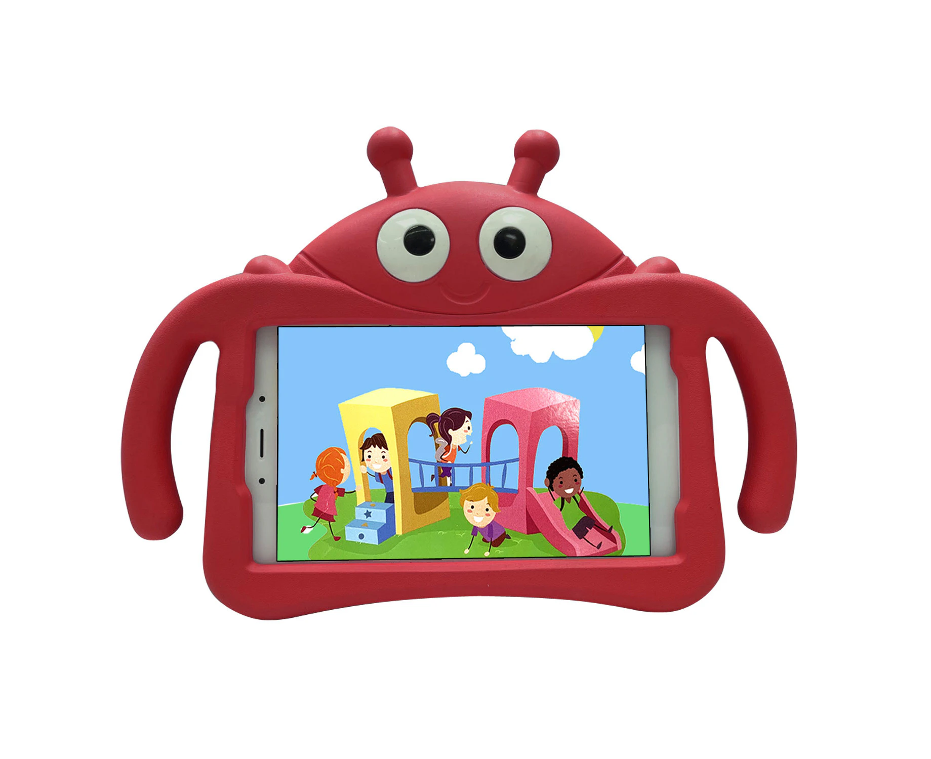 DK Samsung Galaxy Tab A 8 Inch 2019 (T290 / T295) for Kids Tablet Case with Handle and Stand-Red