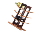 Wooden Red Wine Bottle Rack Wooden Wine Rack Adornment Bamboo Red Wine Rack Household Wine Bottle Storage Rack (Coffee) - 14QZAS4J410214J1FBSS