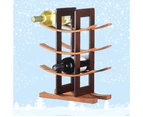 Wooden Red Wine Bottle Rack Wooden Wine Rack Adornment Bamboo Red Wine Rack Household Wine Bottle Storage Rack (Coffee) - 14QZAS4J410214J1FBSS