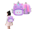 Cute Toddler Backpack Toddler Bag Animal Cartoon Mini Travel Bag for 2-4 Years Old Kids-Purple