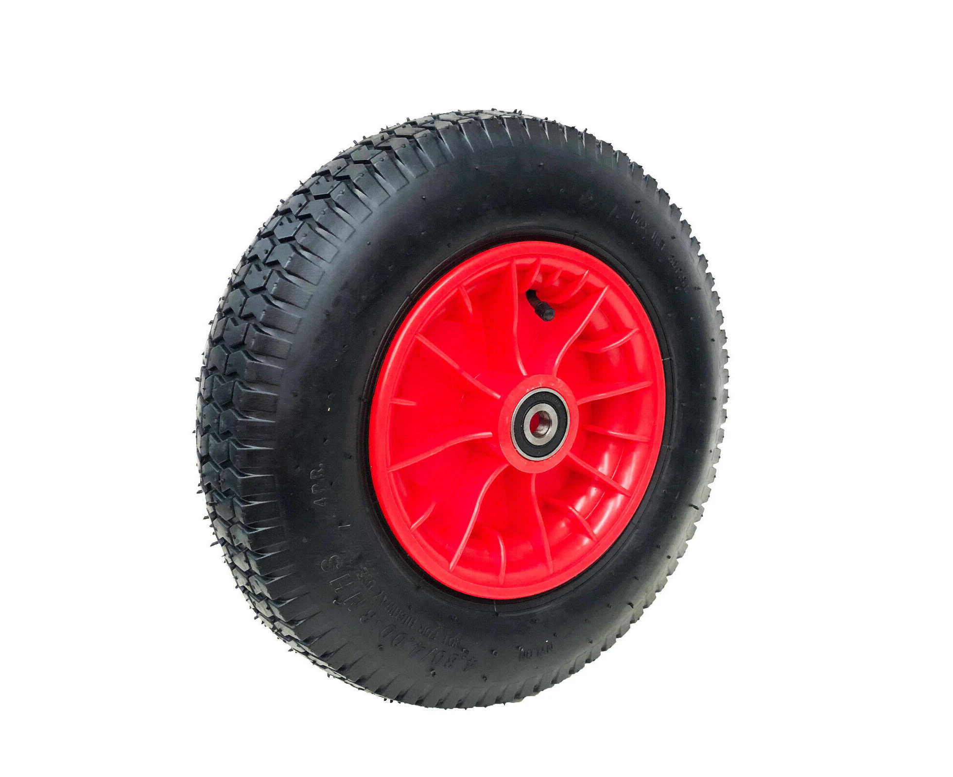 16" Pneumatic Wheelbarrow Tire | 4.80/4.00-8 Trolley Tyre with 20mm Bore | Durable Pneumatic Tyre Wheel for Smooth Ride Plastic Rim