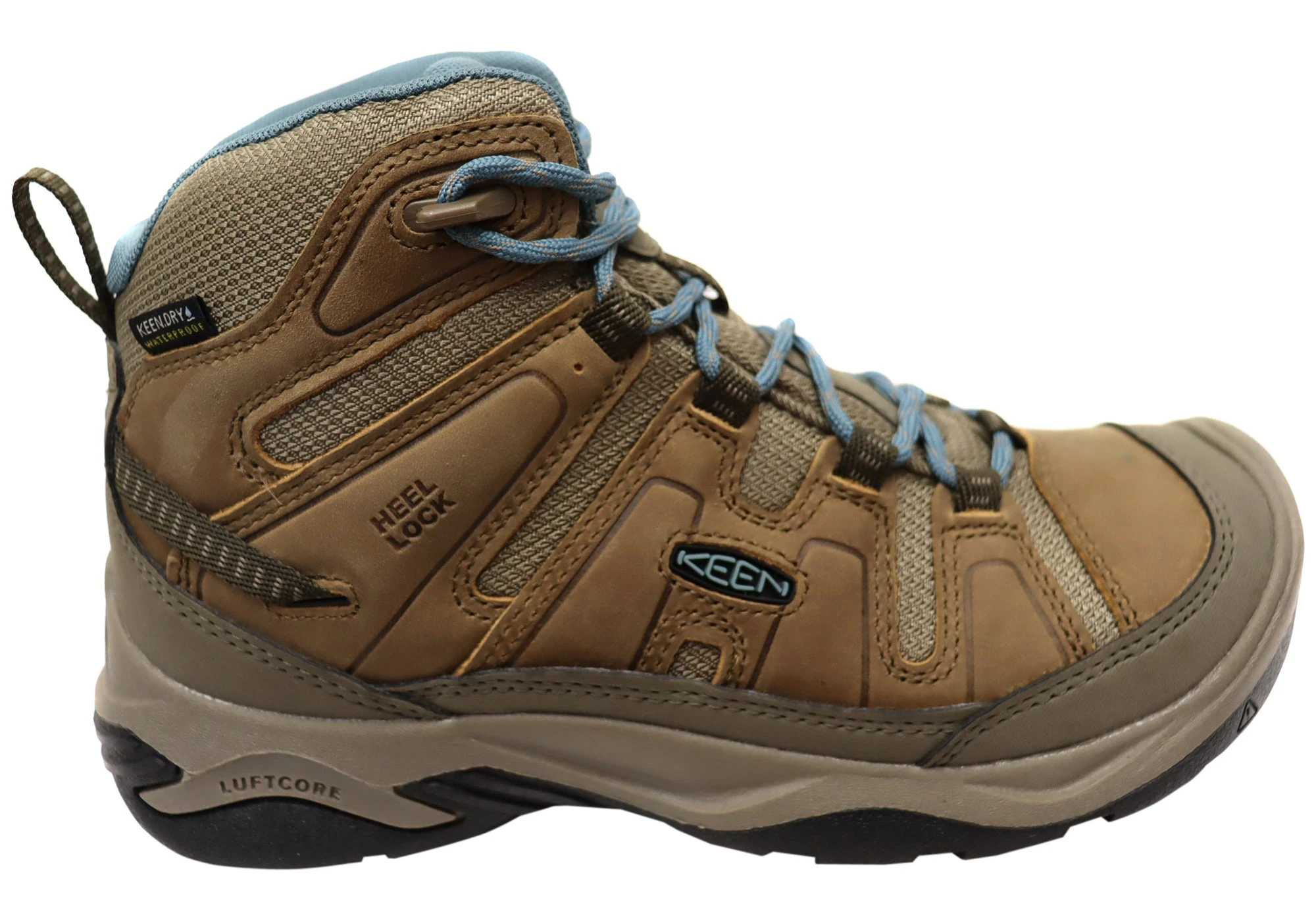 Keen Circadia Mid Waterproof Womens Leather Wide Fit Hiking Boots - Brown