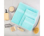 6PCS 100% Combed Cotton Towel Set Bath Towel Hand Towel & Face Washer Sets Mint