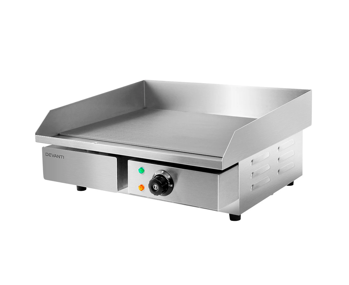 Barbeque-Commercial Electric Griddle BBQ Grill Pan Hot Plate Stainless Steel