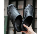 Men Eva Slippers Slip On Flats Shoes Black