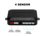 4-Sensor Car Reversing Parking Radar System Kit Audio Buzzer Alarm LED Display