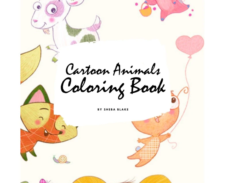 Cartoon Animals Coloring Book for Children 8.5x8.5 Coloring Book  Activity Book by Sheba Blake