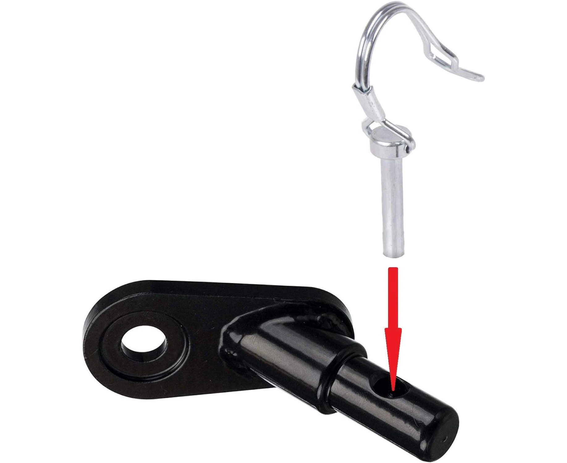 Bike Trailer Hitch，With Lock Pin，1X Bike Trailer Hitch With Lock Pin Steel Coupling Adapter