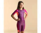 DECATHLON NABAIJI Girl's Shorty Swimsuit - Kloupi Purple/pink