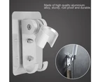 Adjustable Aluminum Silver Shower Head Holder Bracket Base With Hooks