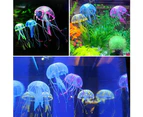 Glowing Luminous Artificial Jellyfish Aquarium Decoration Fish Tank Ornament-Pink