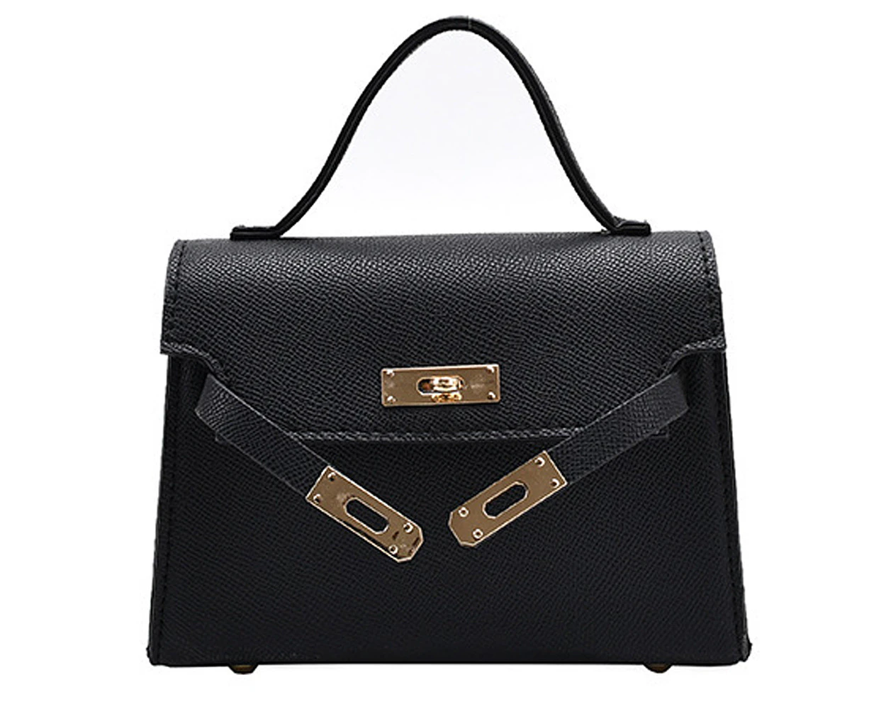 black*Women's shoulder bag Fashion bag capacity leather bag Mobile phone bag Commuter bag