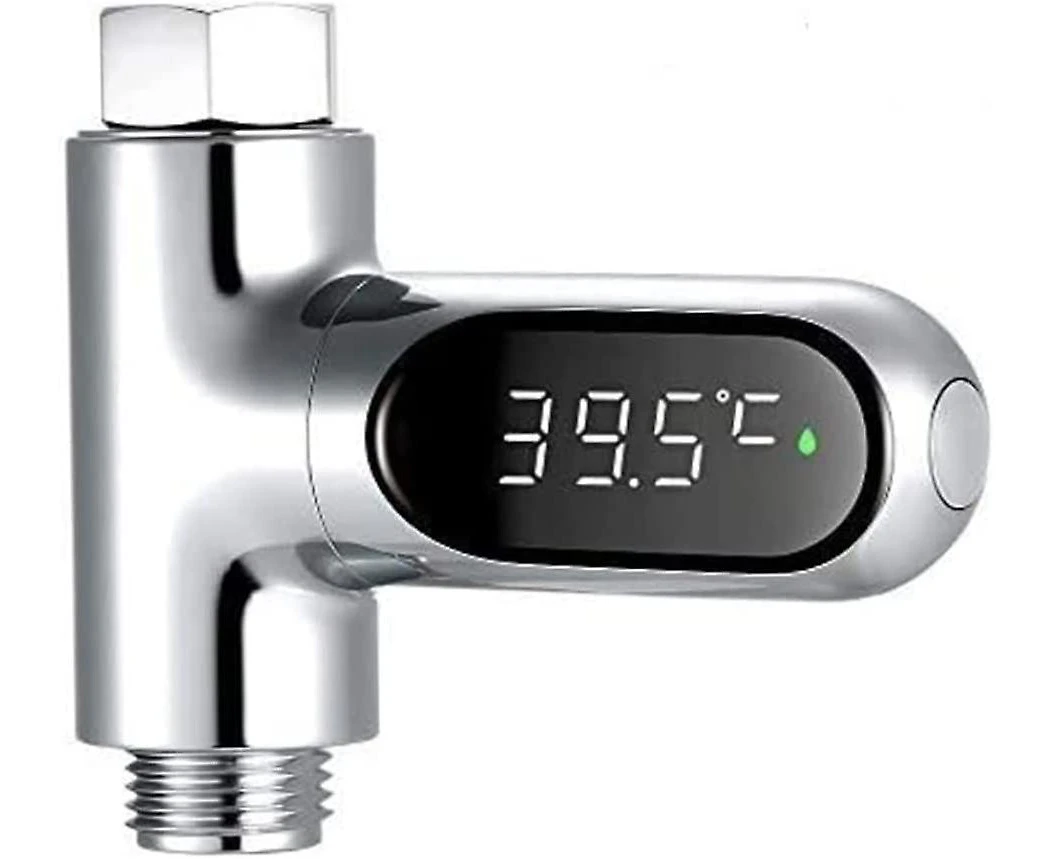 Led Digital Shower Temperature Display Water Thermometer Tester 0~100 Water Thermometer For Kitchen Bathroom Household Thermometercolor:silver1pcs