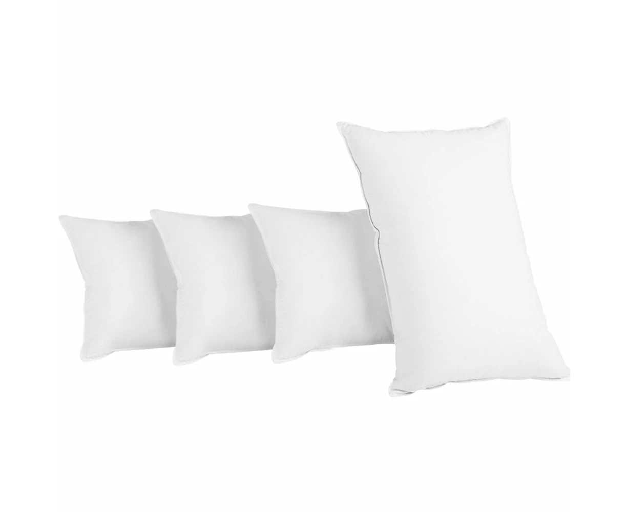 My Best Buy - Giselle Bedding Set of 4 Medium & Firm Cotton Pillows - Free Postage