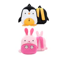 2Pcs Cute Toddler Backpack Toddler Bag Animal Cartoon Mini Travel Bag for 2-4 Years Old Kids-Black and Pink