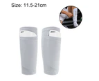 Shin Pads Sleeves For Football Matches, Cushioned Protection Reduces Vibration And Prevents Injuries-White-S