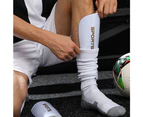 Shin Pads Sleeves For Football Matches, Cushioned Protection Reduces Vibration And Prevents Injuries-White-S