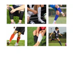 Shin Pads Sleeves For Football Matches, Cushioned Protection Reduces Vibration And Prevents Injuries-White-S