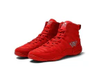Boxing Wrestling Shoes, Man Combat Shoe red