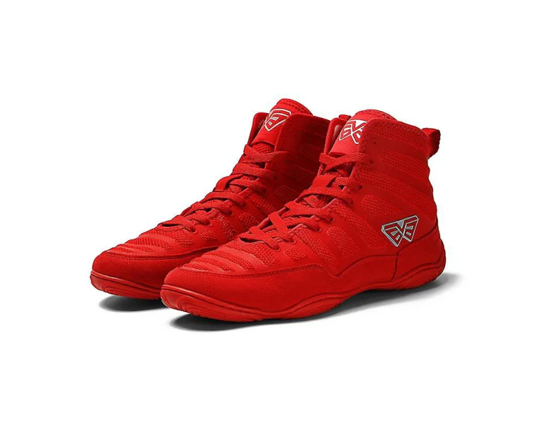 Boxing Wrestling Shoes, Man Combat Shoe red