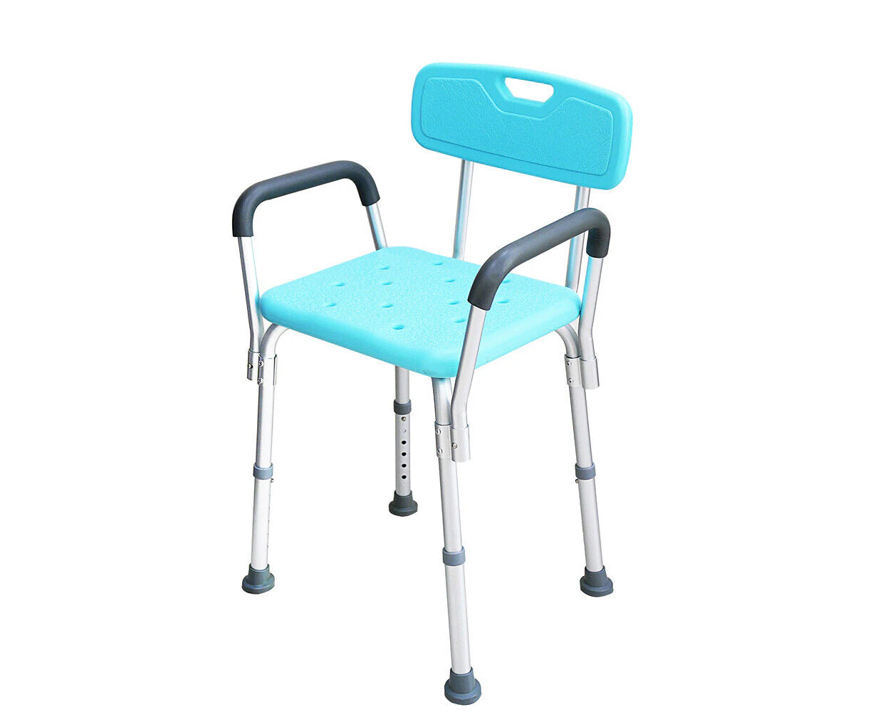 Free Post Adjustable Medical Shower Chair Bathtub Bench Bath Seat Aid Stool Blue