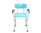 Free Post Adjustable Medical Shower Chair Bathtub Bench Bath Seat Aid Stool Blue