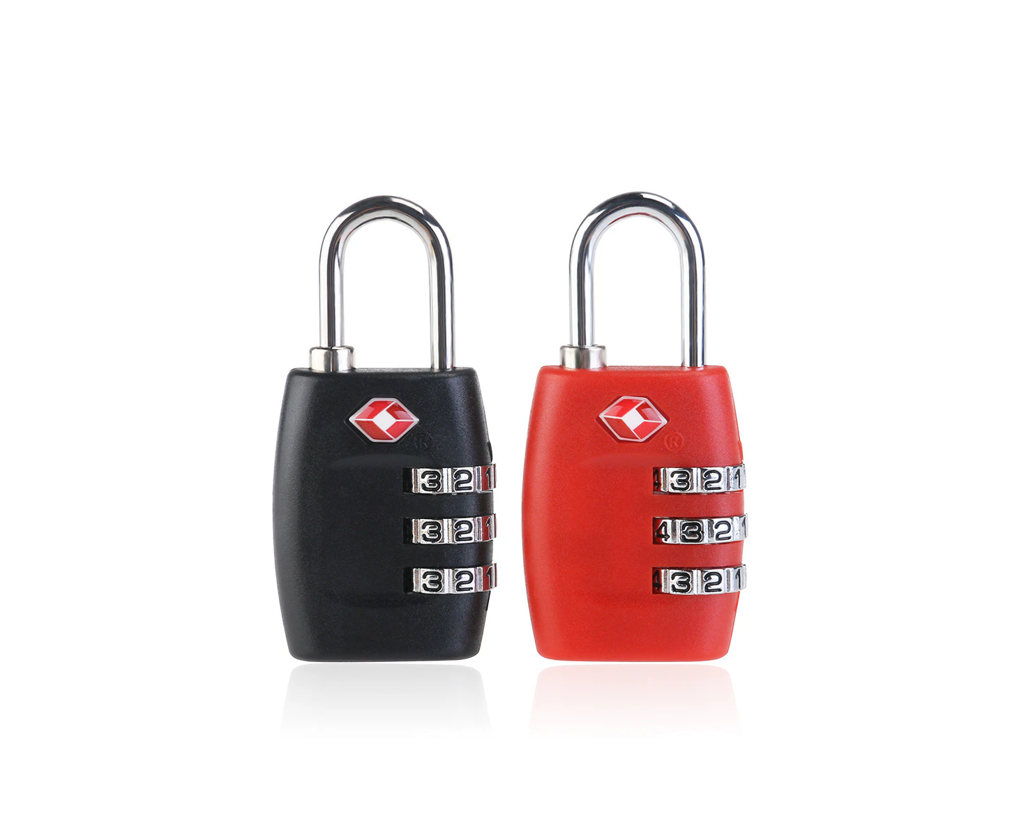 2 Pcs 3 Digit Combination Lock TSA Approved Locks Luggage Padlock Combination Padlock