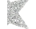 Silver Star-shaped Rhinestone Stickers Glittering Star Rhinestone Stickers (silver) (5pc)