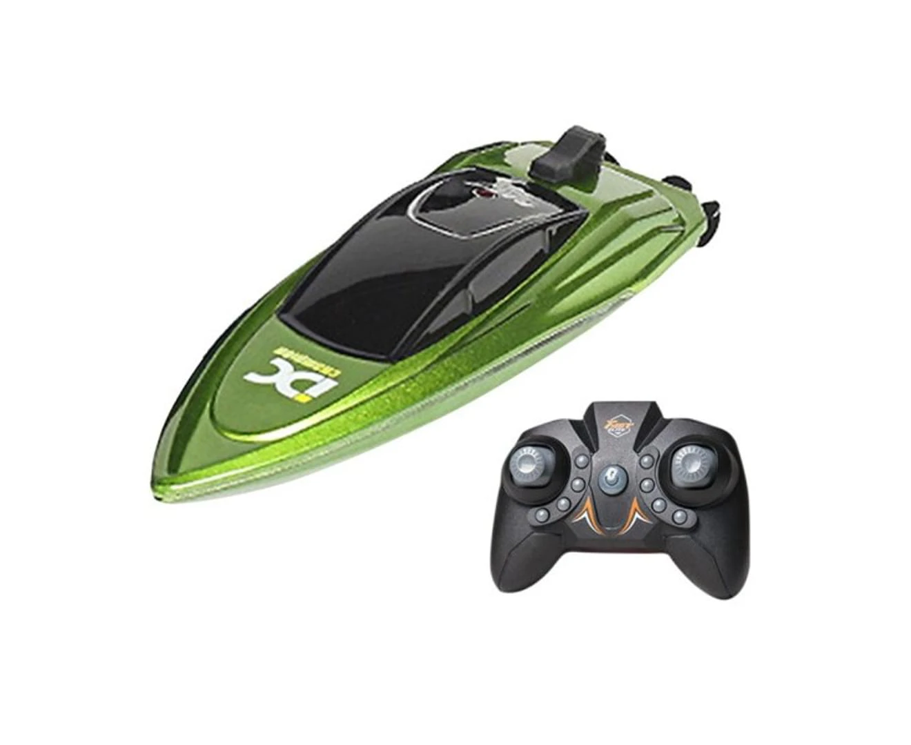 Geniwo Waterproof 2.4GHz RC Boat High Speed Electric Ship Water Model with LED Lights Green