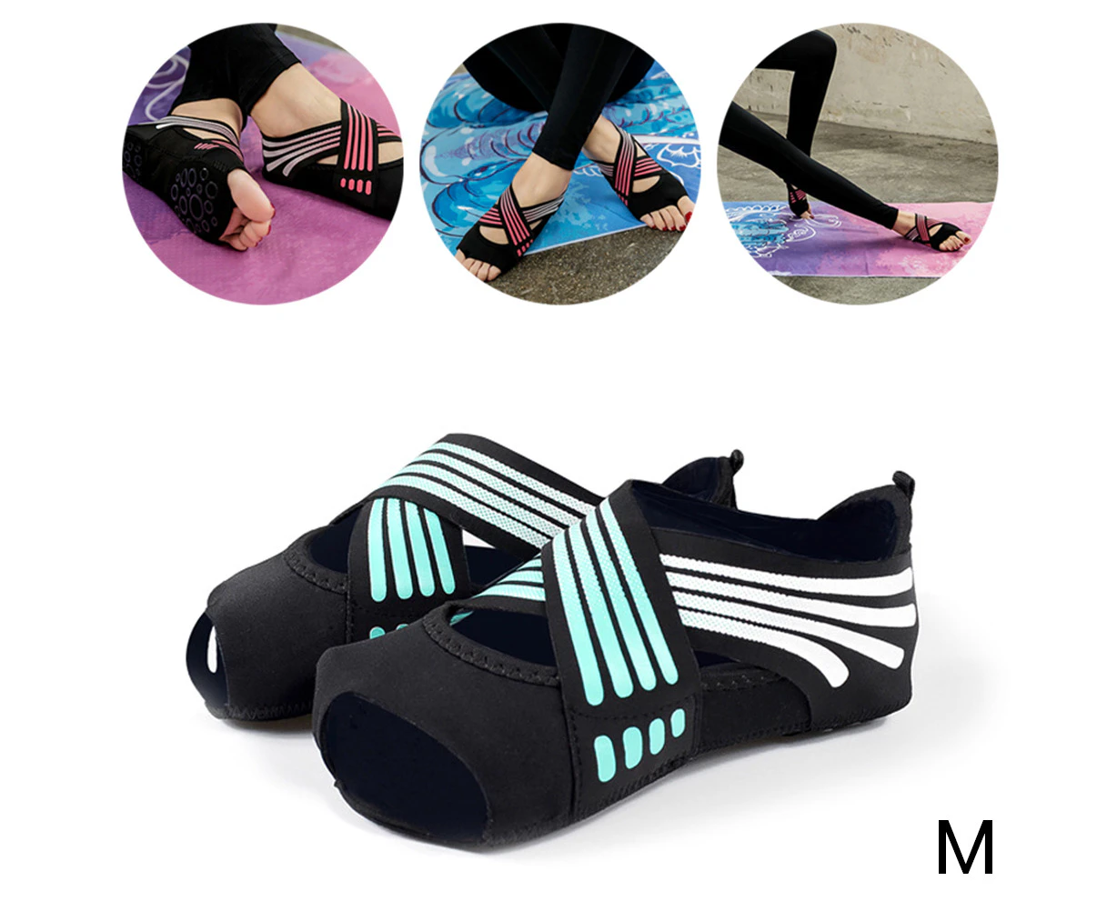 Yoga Socks Women Five Toes Finger Pilates Shoes Fitness Cross Straps Indoor Slip Resistant Yoga Socks