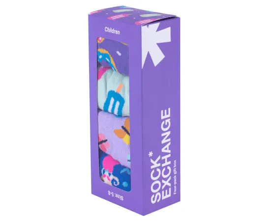 Socks Gift Boxed 4 Pairs-Girls Assorted