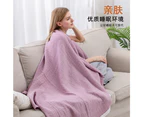 100%Cotton Light Comfortable Muslin Blanket for All Season - Purple