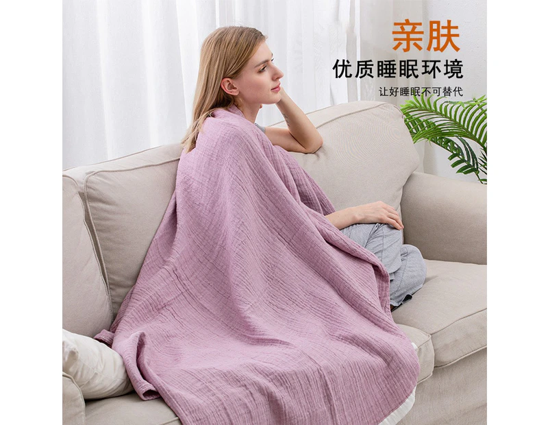 100%Cotton Light Comfortable Muslin Blanket for All Season - Purple