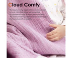 100%Cotton Light Comfortable Muslin Blanket for All Season - Purple