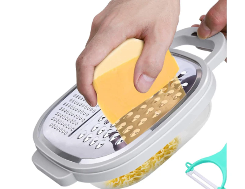 Cheese Grater,Kitchen Cheese Grater With Container And Lid