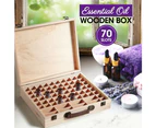 Essential Oil Storage Box Wooden 70 Slot Aromatherapy Organiser Case