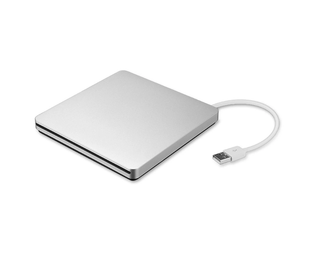 External CD DVD Drive USB Type C Ultra Slim CD DVD Burner/Writer/Reader USB Superdrive Disc Duplicator for MacBook Pro/Air/Mac/M1/Laptop/Windows10(Silver)